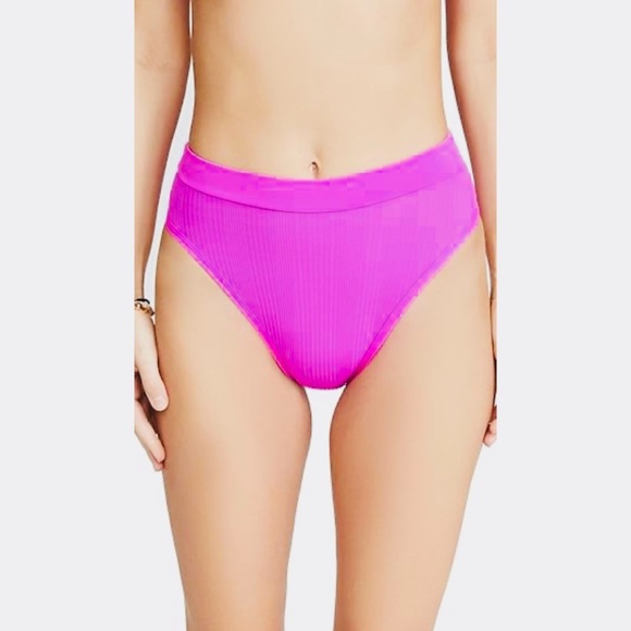 L*Space Frenchi Bikini Bottoms in Bright Fuchsia - Picture 1 of 7